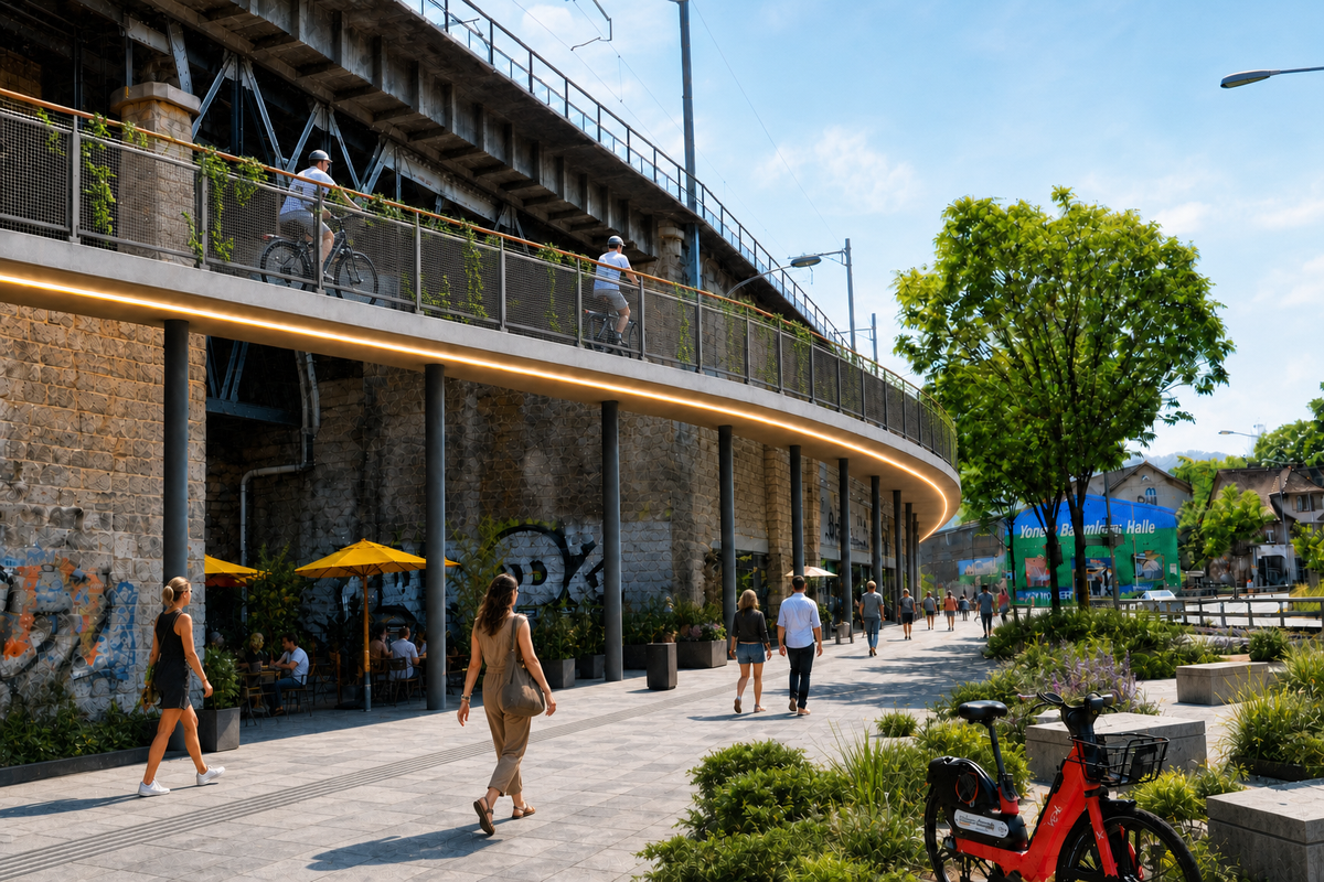 Die Velo-Highline, welcher der Quartierverein vorschlägt.